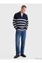 Stand Collar Striped Men's Knitwear Sweater - 2
