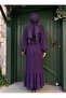 Chiffon Pleated Dress Purple - 3