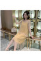 Women's Yellow Polka dot Dress - 2