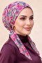 Floral Patterned Practical Ready-To-Wear Scarf Bonnet