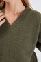 Basic V-Neck Oversize Knitwear Sweater - 6