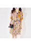 Women's Yellow Floral Dress - 4