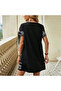 Women's Black Embroidered Dress - 2