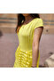 Women's Yellow Striped Maxi Dress - 3