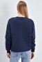 3 Thread Teddy Bear Embroidered Oversize Sweatshirt with Stopper - 8