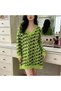 Women's V-neck Long sleeve Mini Dress - 6