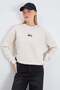 3 Thread Signature Embroidered Oversize Sweatshirt with Stopper