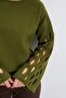 Openwork Sleeves Boat Neck Wide Sleeve Knitwear Sweater - 6