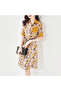 Women's Yellow Floral Dress - 6