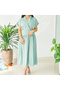 Women's Green Midi Dress - 5
