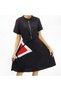 Women's Black Geometric pattern Dress - 6