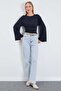 Wide Sleeve Crew Neck Modal Blouse - 4