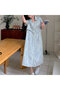 Women's Blue Striped Midi Dress - 4