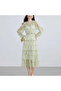 Women's Green Floral Long sleeve Maxi Dress