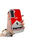 Samsung Galaxy S22 Compatible Stylish Racing Car Pattern Acrylic Back Panel Silicone Edge Shock Absorbing Case
