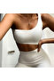 Women's White One shoulder Dress - 7
