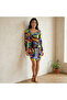 Women's Multicolor Bodycon Long sleeve Mini Dress - 4