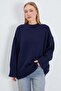 Basic Crew Neck Oversize Knitwear Sweater - 3