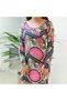 Women's Floral Long sleeve Dress - 2