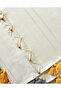 Handmade Beaded Tasseled Natural Tablecloth - 3