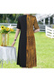 Women's Black A-line Midi Dress - 8