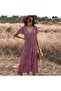 Women's Red Floral Maxi Dress