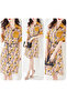 Women's Yellow Floral Dress - 7