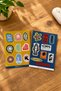 2-Piece Sticker Set – Colorful Retro Design Decorative Sticker Set - 2