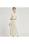 Women's Apricot Crew neck Long sleeve Midi Dress - 7