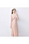 Women's Pink A-line Long sleeve Maxi Dress - 4