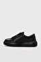 Genuine Leather Black Women's Casual Shoes 136Za305-2 - 3