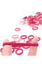 100pcs Small Hair Ties Band for Thick and Curly Hair Ponytail Holders Soft & Seamless Baby Hair Ties, Hair Elastic Band for Women or Baby Girls With Box- Pink - 2