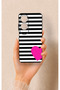 Oppo A60 Compatible Striped Heart Pattern Silicone Case