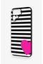 Tecno Pova Curve 2 Compatible Striped Heart Patterned Silicone Case - 4