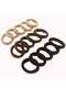 200Pcs Nylon Toddler Hair Elastics Ponytail Holder Soft & Seamless Baby Hair Ties, Colorful Rubber Bands for Girls, Gentle on Hair, 2.4cm Diameter-Brown Colors - 3