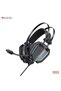 EK03 Wired Gaming Headset with Omnidirectional Microphone LED Lighting, Hi-Res Audio, Surround Sound Compatible with PC, Laptop, Mac, Tablet and Mobile Phones Black