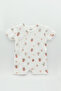 Short Sleeve Double Breasted 100% Cotton Baby Romper