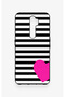 Oppo A9 2020 Compatible Striped Heart Pattern Silicone Case - 3