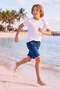 Wave Patterned Navy Blue Boys' Pool and Sea Shorts 6044 - 3