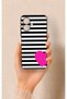 Tecno Spark Go 2 Compatible Striped Heart Pattern Silicone Case