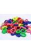 100pcs Small Hair Ties Band for Thick and Curly Hair Ponytail Holders Soft & Seamless Baby Hair Ties, Hair Elastic Band for Women or Baby Girls With Box- Neon - 5