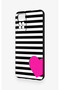 Redmi Note 11S Compatible Striped Heart Pattern Silicone Case - 4