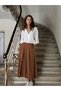 Valerie Flared Long Skirt Women's Brick Red - 2