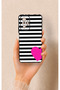 Redmi Note 10 Pro Compatible Striped Heart Pattern Silicone Case