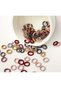 200Pcs Nylon Toddler Hair Elastics Ponytail Holder Soft & Seamless Baby Hair Ties, Colorful Rubber Bands for Girls, Gentle on Hair, 2.4cm Diameter -Dark Colors - 2