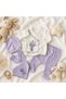 Flower embroidered 5 piece hospital exit set