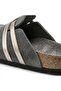 Mc401-Sue Smoked Genuine Suede Leather Modular Velcro Striped Unisex Orthopedic Cork Sole Sabo Slippers - 7