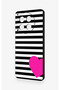Tecno Camon 30 Compatible Striped Heart Patterned Silicone Case - 4