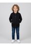 Children's School Black Zippered Hooded Cardigan – Seasonal Casual School Outerwear
