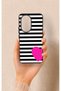 Honor 200 5g Compatible Striped Heart Pattern Silicone Case